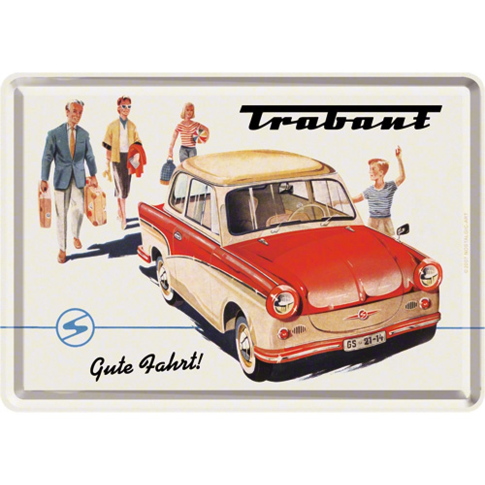 Placa metalica - Trabant - 10x14 cm